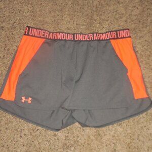 Under Armour Gray Orange Running Shorts XL
